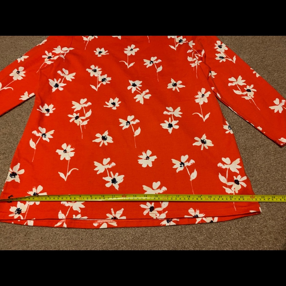 Joules Women’s 3/4 Sleeve Red Floral Jersey Top 16 - Picture 5 of 13